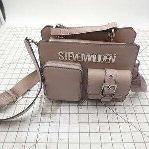 Steve Madden Cross Body Purse/Bag - Mushroom (Taupe)